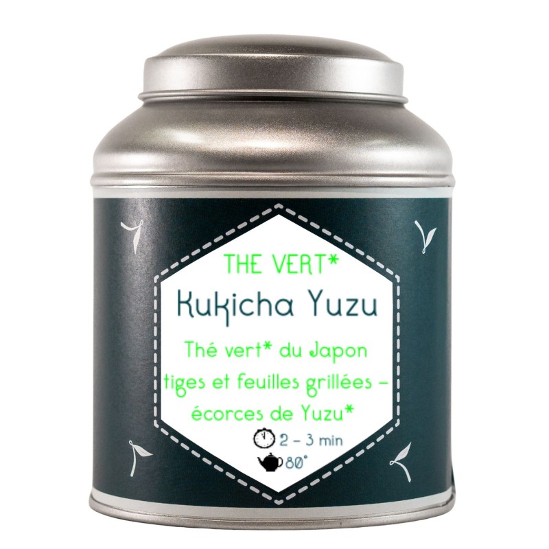 thé vert Kukicha au yuzu bio boîte cadeau