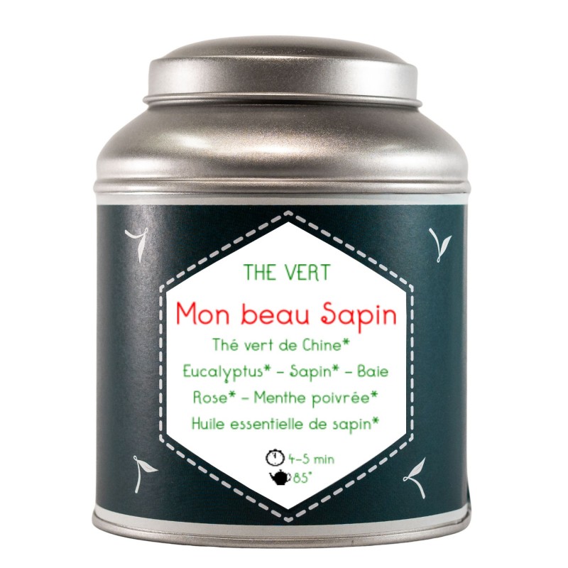 thé vert sapin boîte cadeau bio